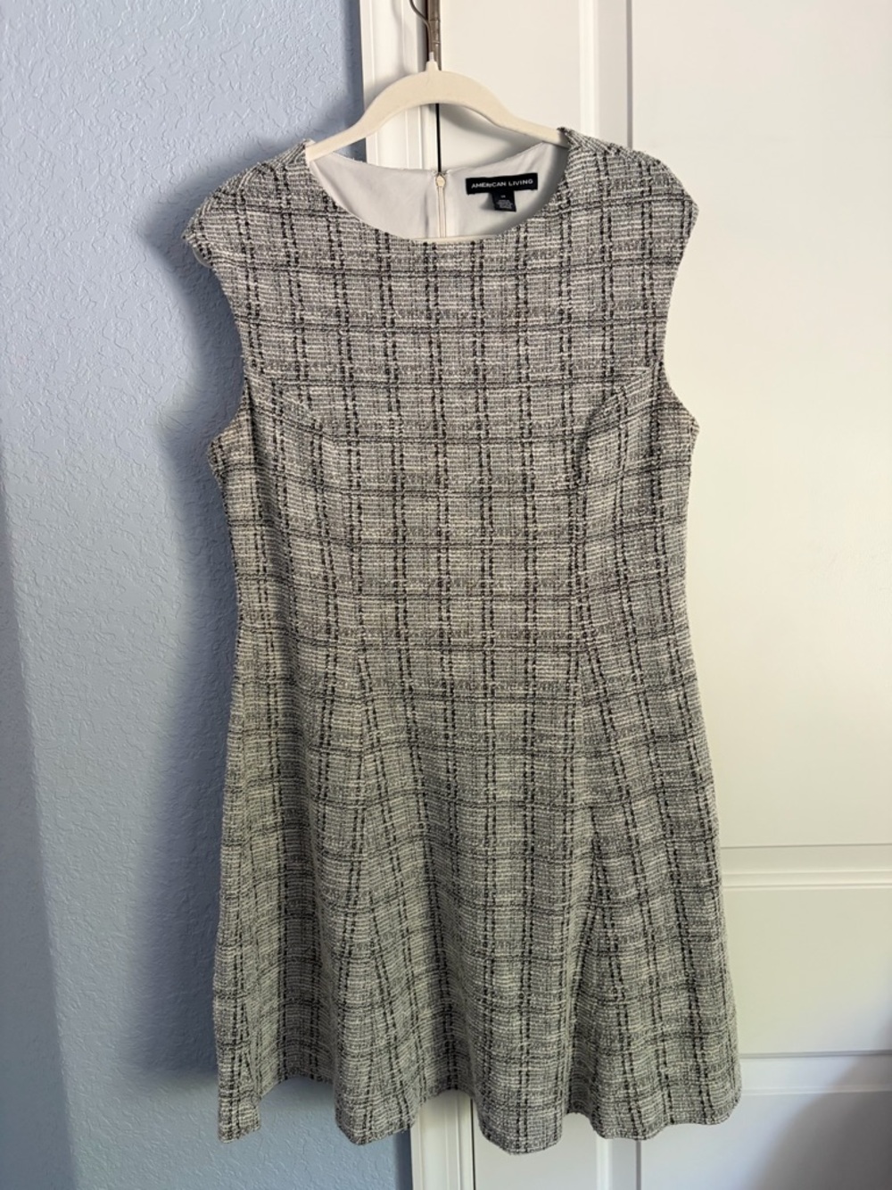 American Living Black and White Plaid Dress